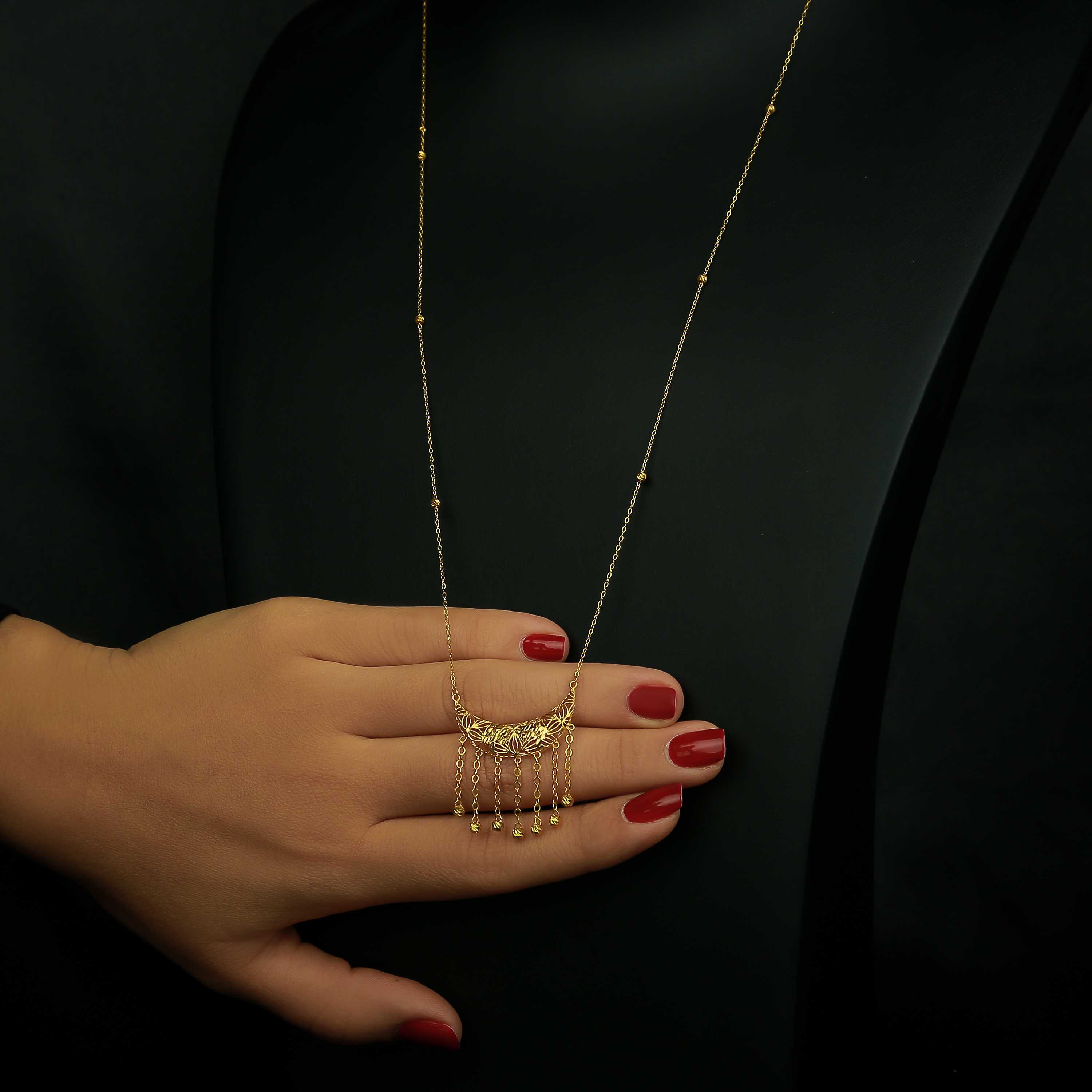 21 karat gold necklace, Turkish made - (H-0616)